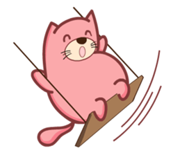 Pink Fat Cat sticker #8987564