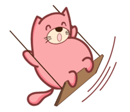 Pink Fat Cat sticker #8987564
