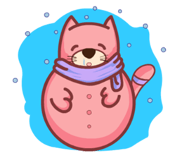 Pink Fat Cat sticker #8987566