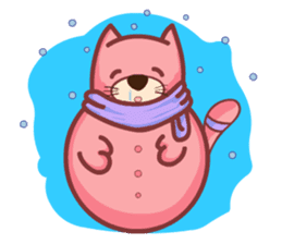 Pink Fat Cat sticker #8987566