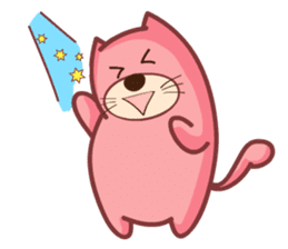Pink Fat Cat sticker #8987571