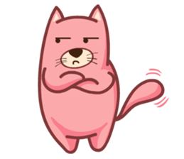 Pink Fat Cat sticker #8987574
