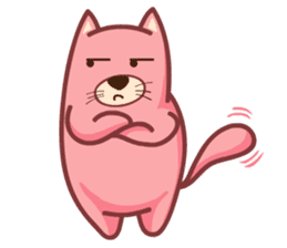 Pink Fat Cat sticker #8987574