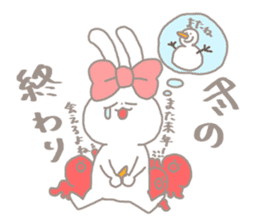 kawaii ribbon rabbit-Winter!- sticker #8987655