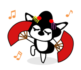 Kawaii dog,Dub in Kyoto maiko dog sticker #8988344