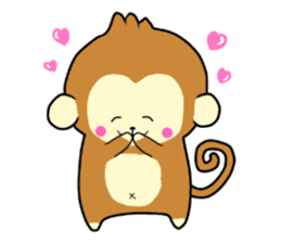 the cute monkey sticker #8988547