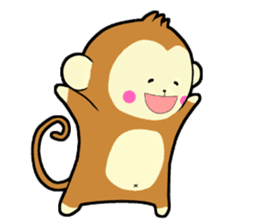 the cute monkey sticker #8988548
