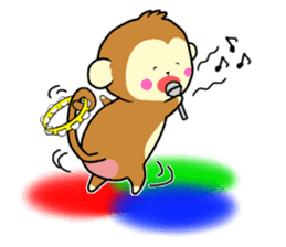 the cute monkey sticker #8988553
