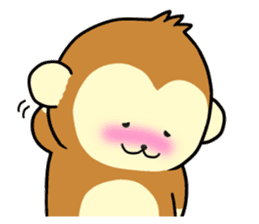 the cute monkey sticker #8988559