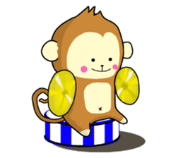 the cute monkey sticker #8988567
