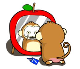 the cute monkey sticker #8988589