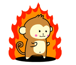 the cute monkey sticker #8988591