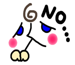 Clear smiley"5" English sticker #8991141