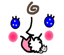 Clear smiley"5" English sticker #8991146