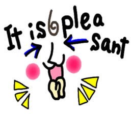 Clear smiley"5" English sticker #8991151