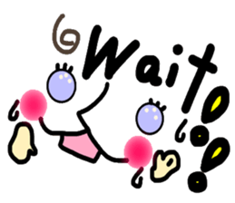 Clear smiley"5" English sticker #8991153