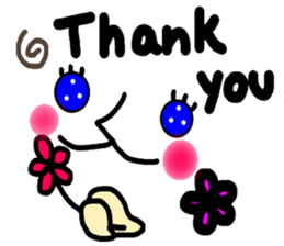 Clear smiley"5" English sticker #8991156