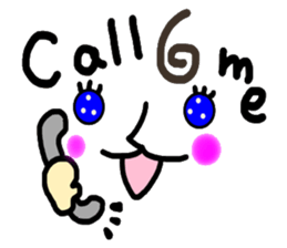 Clear smiley"5" English sticker #8991158