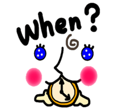 Clear smiley"5" English sticker #8991162