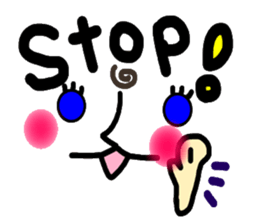 Clear smiley"5" English sticker #8991163