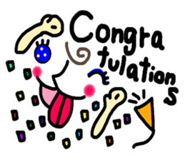 Clear smiley"5" English sticker #8991164