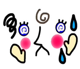 Clear smiley"5" English sticker #8991166