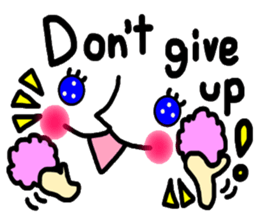 Clear smiley"5" English sticker #8991170