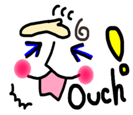 Clear smiley"5" English sticker #8991172