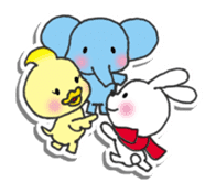 Red Muffler Rabbit sticker #8991457