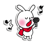 Red Muffler Rabbit sticker #8991470