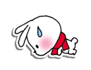 Red Muffler Rabbit sticker #8991474