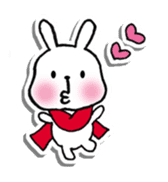 Red Muffler Rabbit sticker #8991477