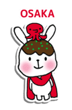 Red Muffler Rabbit sticker #8991486