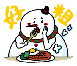 Santa claus X Snow man sticker #8992274