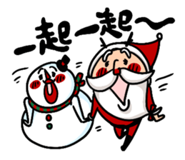 Santa claus X Snow man sticker #8992291
