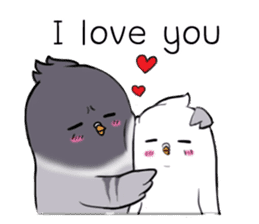 Pigeon Love love (ENG) sticker #8993104