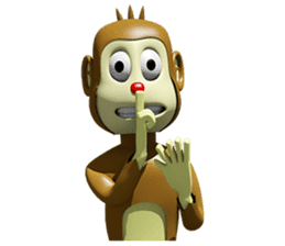 Red Nose Monkey sticker #8993431