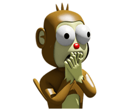 Red Nose Monkey sticker #8993435