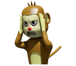 Red Nose Monkey sticker #8993438