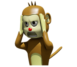 Red Nose Monkey sticker #8993438