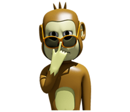 Red Nose Monkey sticker #8993439