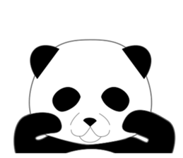 Expressionless surreal panda sticker #8993904