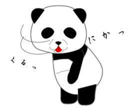 Expressionless surreal panda sticker #8993919