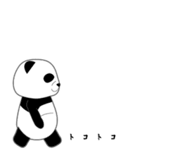 Expressionless surreal panda sticker #8993924