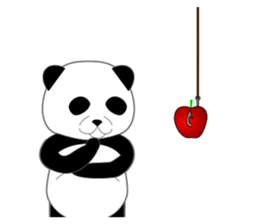 Expressionless surreal panda sticker #8993933