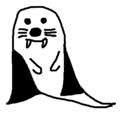 ghost seal sticker #8994573