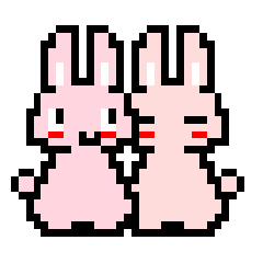 Rabbit of dot picture