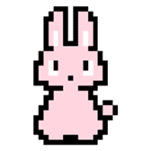 Rabbit of dot picture sticker #8994700