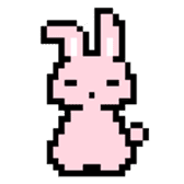 Rabbit of dot picture sticker #8994708