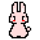 Rabbit of dot picture sticker #8994716